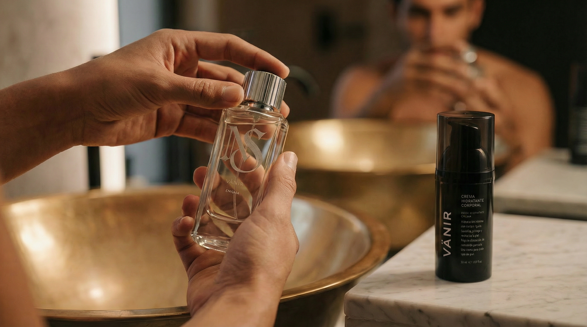 Set Presencia: aplicacion perfume con crema de fondo